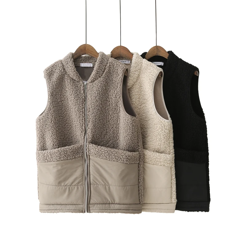 Warm Lamb Fur Vest Outerwear Loose Zipper Collar Patchwork Large Size Women's Fashion Commute Style Cotton Polyester Blend
Warm Lamb Fur Vest Outerwear Loose Zipper Collar Patchwork Large Size Women's Fashion Commute Style Cotton Polyester Blend