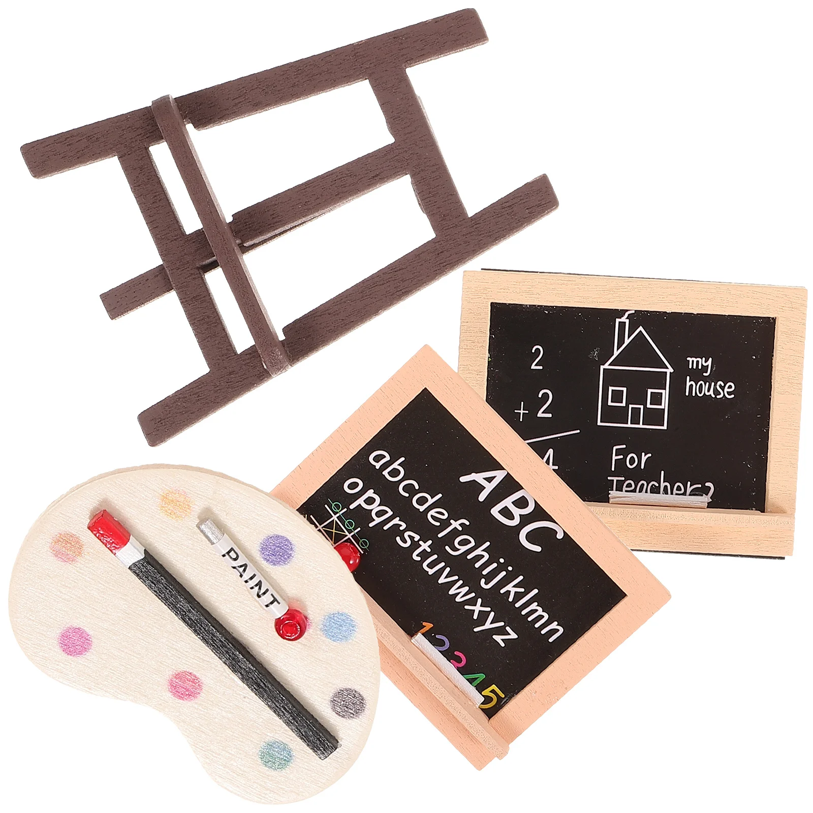 1 set 1 Set Mini Wooden Blackboard Easel Desktop House Accessory Wear-Resistant Smooth Surface Household Learning Art Supplies
1 set 1 Set Mini Wooden Blackboard Easel Desktop House Accessory Wear-Resistant Smooth Surface Household Learning Art Supplies