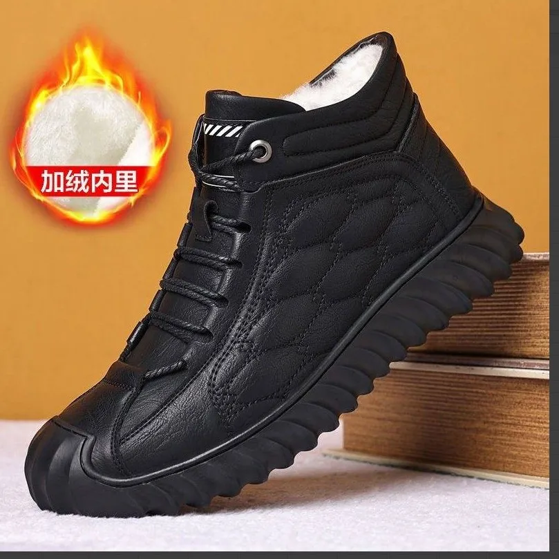 Мужская хлопковая обувь, зима 2025, мужская зимняя бархатная теплая повседневная кожаная обувь, уличные походные зимние ботинки
Мужская хлопковая обувь, зима 2025, мужская зимняя бархатная теплая повседневная кожаная обувь, уличные походные зимние ботинки
