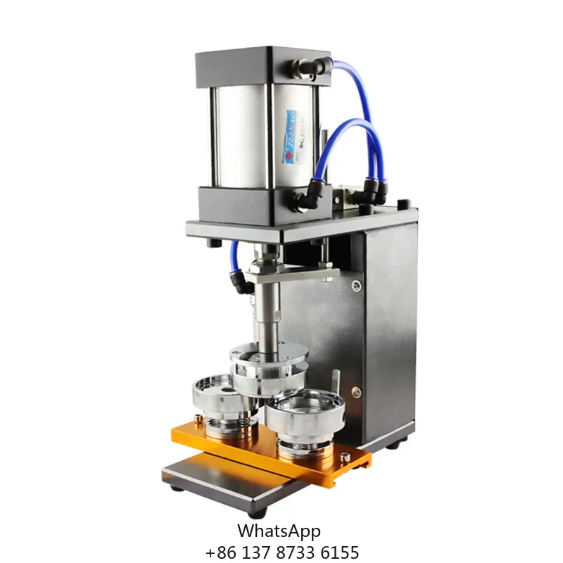 New Condition Semi-Automatic Pneumatic Badge Button Making Machine Gift Pin Punching Press