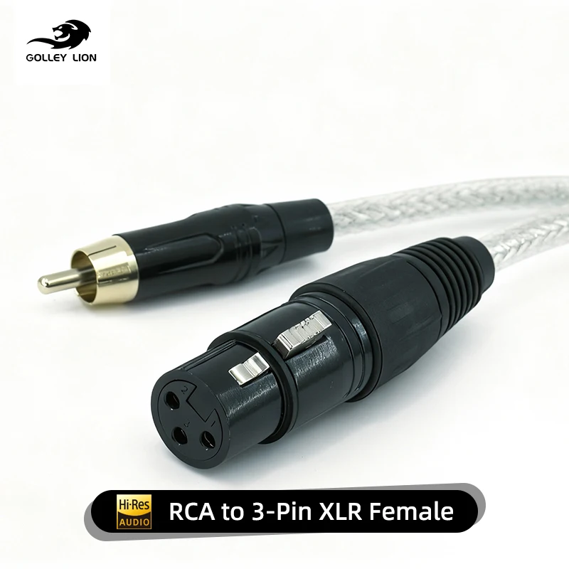 GOLLEY LION RCA to XLR Female Cable, XLR Female to RCA Male Audio Cable for Microphone Mixer Amplifier DVD Speaker Microphone
GOLLEY LION RCA to XLR Female Cable, XLR Female to RCA Male Audio Cable for Microphone Mixer Amplifier DVD Speaker Microphone