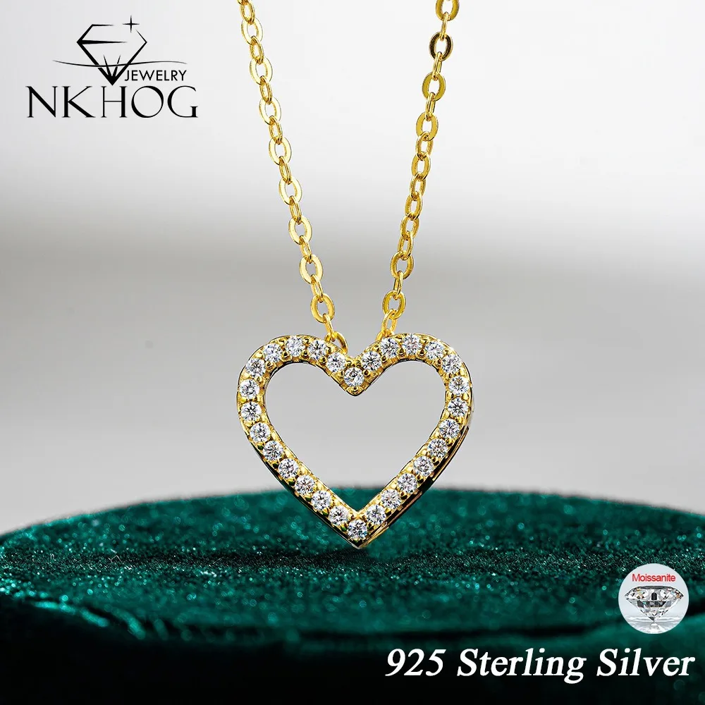 NKHOG Real Moissanite Heart Shape Necklaces 925 Sterling Silver For Women 14K Gold Plated Pendant Chain Wedding Gift Jewelry GRA
NKHOG Real Moissanite Heart Shape Necklaces 925 Sterling Silver For Women 14K Gold Plated Pendant Chain Wedding Gift Jewelry GRA