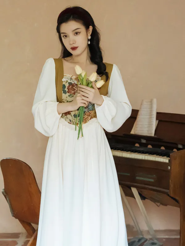 Cottagecore Women Patchwork Midi Dress 2026 Spring And Autumn Square Collar Jacquard Dress Lace Bandage Vintage French Dress
Cottagecore Women Patchwork Midi Dress 2026 Spring And Autumn Square Collar Jacquard Dress Lace Bandage Vintage French Dress