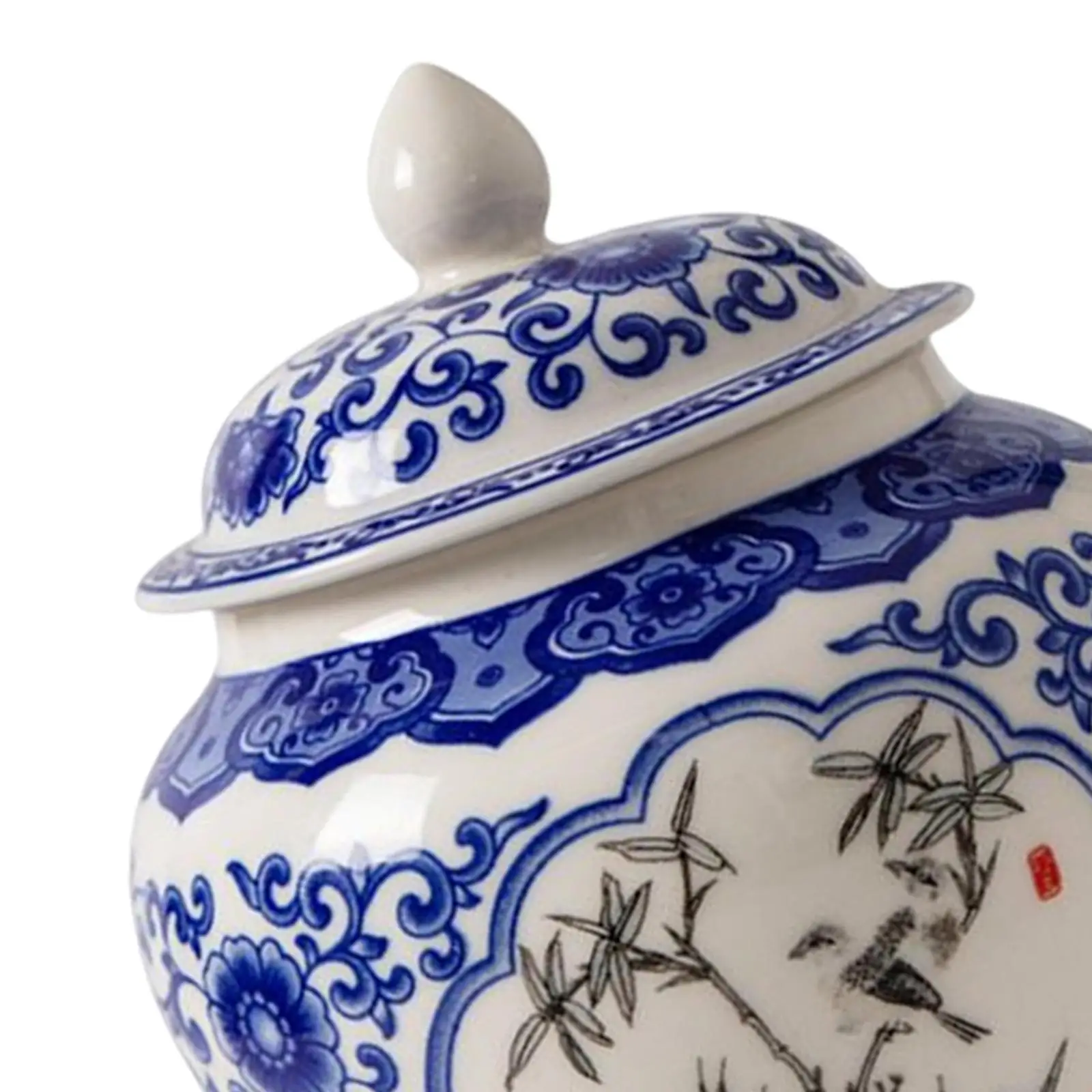 Ceramic Ginger Jar Crafts Multi Purpose with Lid Chinese Style Porcelain Jars for Table Decoration Wedding Floral Arrangement
Ceramic Ginger Jar Crafts Multi Purpose with Lid Chinese Style Porcelain Jars for Table Decoration Wedding Floral Arrangement