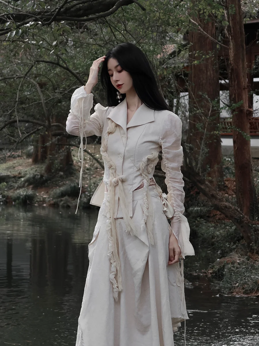 Женская блузка ONMOON Original Design Spring с длинными рукавами из тонкой хлопковой марли, светло-желтого цвета, в стиле фейри.
Женская блузка ONMOON Original Design Spring с длинными рукавами из тонкой хлопковой марли, светло-желтого цвета, в стиле фейри.