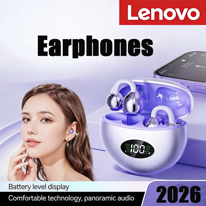 Беспроводные наушники-клипсы Lenovo с долгим временем работы от аккумулятора, Bluetooth, премиум-аудио с микрофоном, идеальные спортивные наушники 2026
Беспроводные наушники-клипсы Lenovo с долгим временем работы от аккумулятора, Bluetooth, премиум-аудио с микрофоном, идеальные спортивные наушники 2026