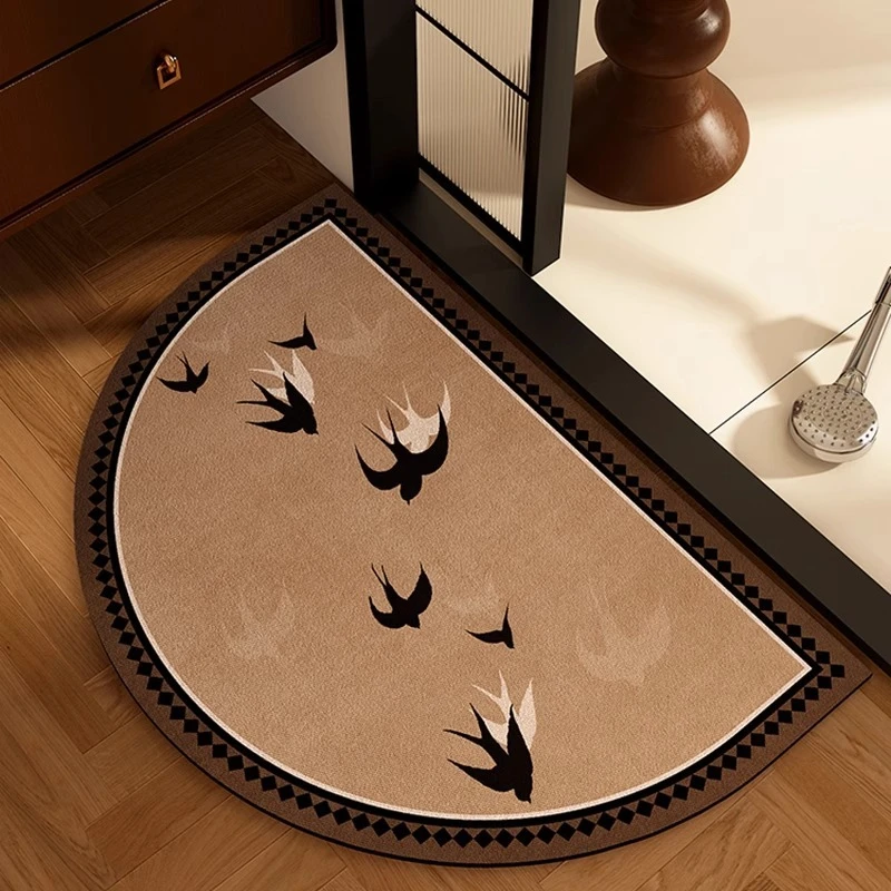 Antique Style Semi-Circular Bathroom Mat Absorbent Anti-Slip Toilet Entrance Carpet Silicon Dendroid Material
Antique Style Semi-Circular Bathroom Mat Absorbent Anti-Slip Toilet Entrance Carpet Silicon Dendroid Material