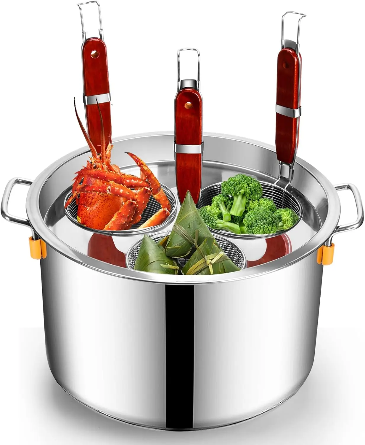 Pasta Cooker Insert Set Stainless Steel Pasta Pot With Strainer Basket Multipots Cooking Tool For Noodles Dumplings Pasta For Ho
Pasta Cooker Insert Set Stainless Steel Pasta Pot With Strainer Basket Multipots Cooking Tool For Noodles Dumplings Pasta For Ho