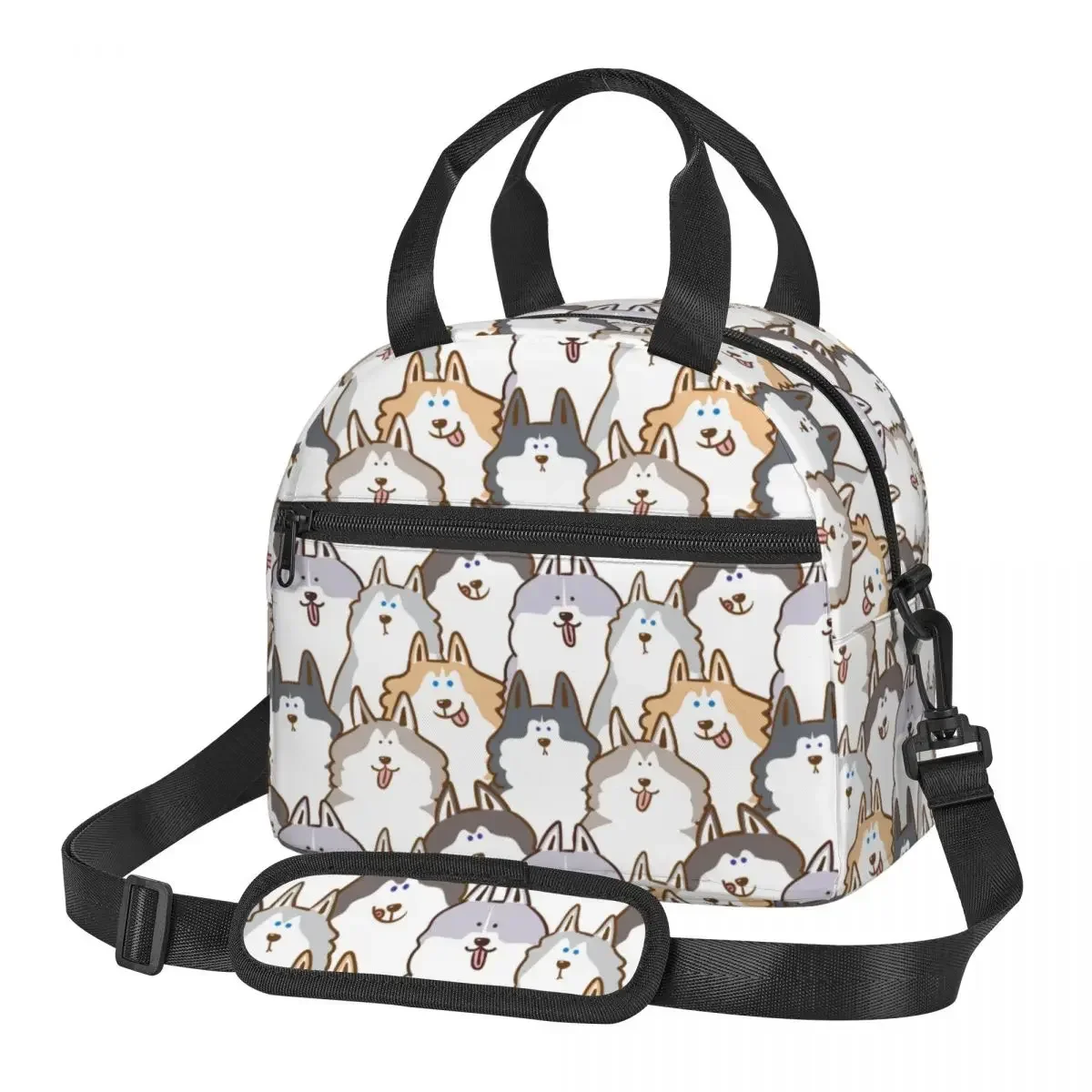 Cute Cartoon Siberian Husky Dog Product Large Insulated Lunch Bag With Adjustable Shoulder Strap Cooler Thermal Bento Box
Cute Cartoon Siberian Husky Dog Product Large Insulated Lunch Bag With Adjustable Shoulder Strap Cooler Thermal Bento Box