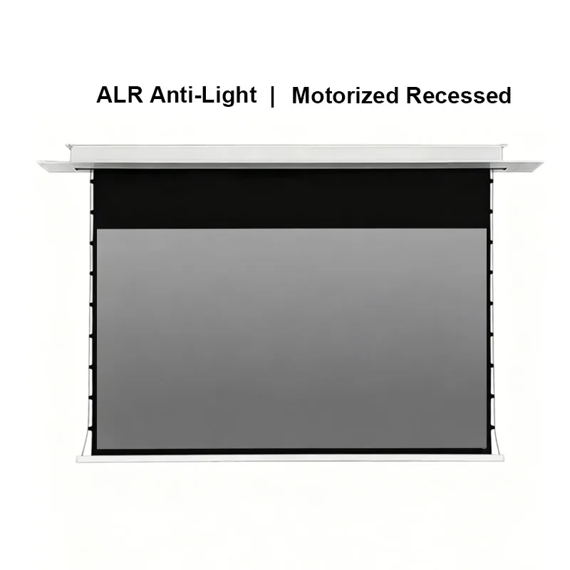 100/120 Inch In-Ceiling Recessed Electric ALR Screen 8K 4K Tab-Tension Motorized Projector Screen for UST Laser TV Smart Home
100/120 Inch In-Ceiling Recessed Electric ALR Screen 8K 4K Tab-Tension Motorized Projector Screen for UST Laser TV Smart Home