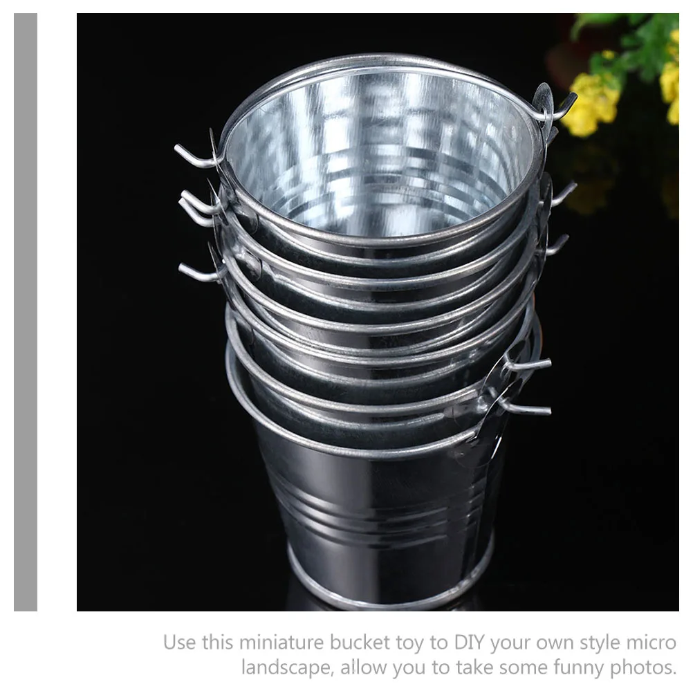 6pcs Mini Buckets Small Miniature Buckets Iron Bucket Room Decor For Micro Landscape Gardening Miniature Accessories
6pcs Mini Buckets Small Miniature Buckets Iron Bucket Room Decor For Micro Landscape Gardening Miniature Accessories