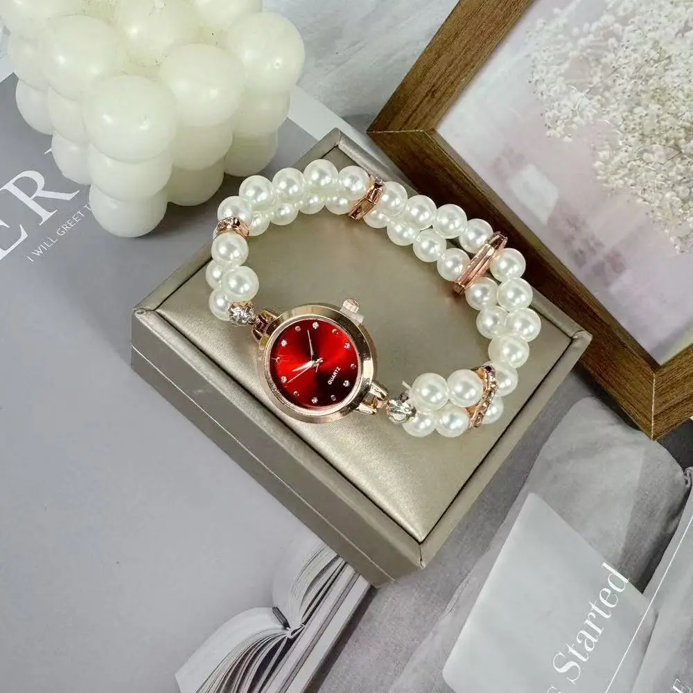 Elegant Pearl Ladies Quartz Watch with Pull-out Elastic Rope Bracelet Luxury Small Dial Women's Wristwatch Gift
Elegant Pearl Ladies Quartz Watch with Pull-out Elastic Rope Bracelet Luxury Small Dial Women's Wristwatch Gift