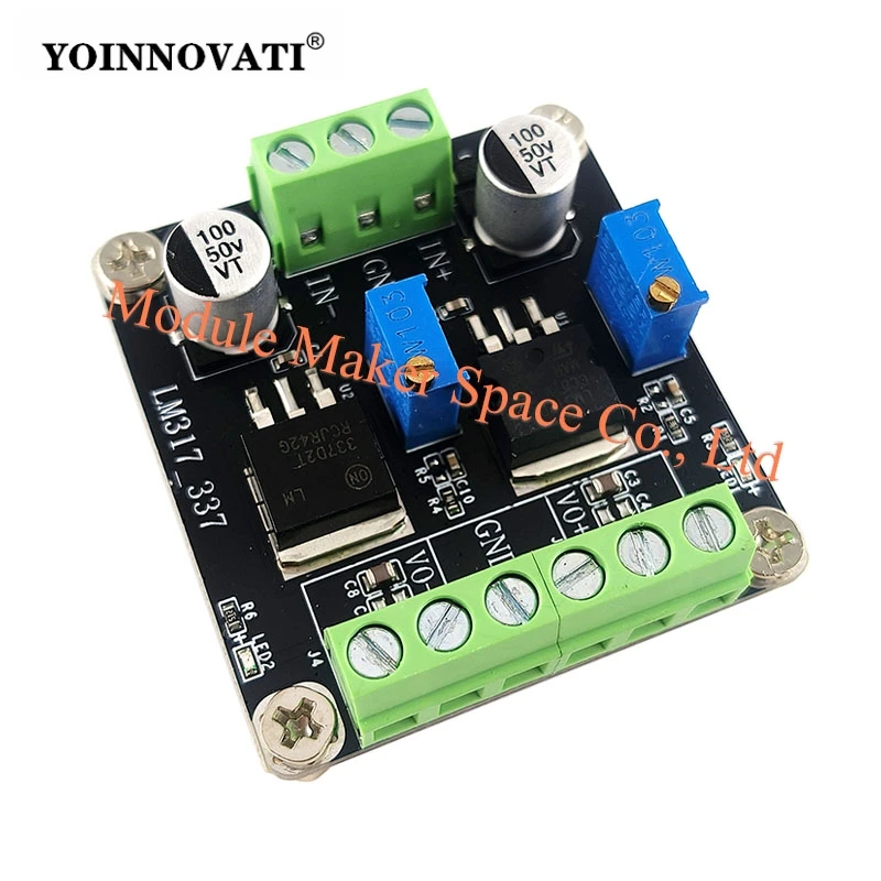 LM317 LM337 Power Supply Module, Dual Channel Adjustable Positive Negative DC Linear Regulator Board, LDO Voltage Stabilizer
LM317 LM337 Power Supply Module, Dual Channel Adjustable Positive Negative DC Linear Regulator Board, LDO Voltage Stabilizer