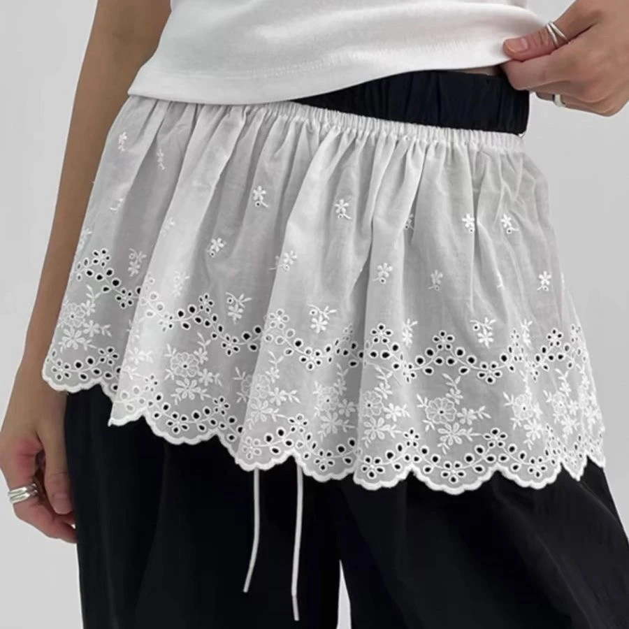 Белая вышитая многослойная юбка с рюшами, женская короткая юбка А-силуэта с завышенной талией, весна-лето-осень, модная корейская модель
Белая вышитая многослойная юбка с рюшами, женская короткая юбка А-силуэта с завышенной талией, весна-лето-осень, модная корейская модель