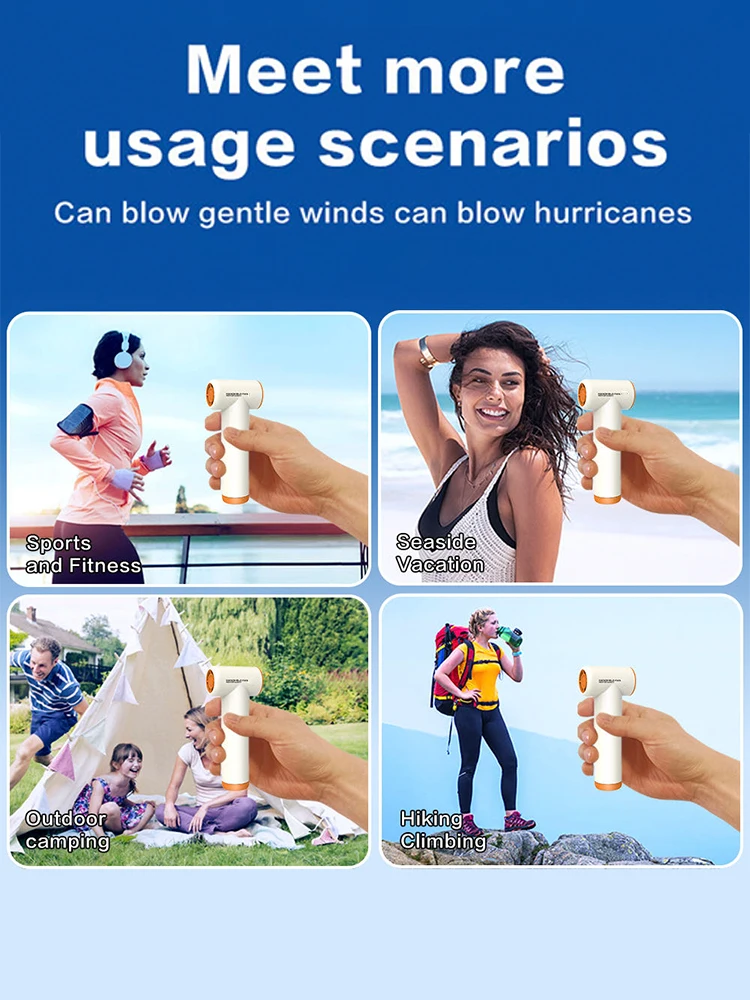 90000RPM Handheld Portable Turbo Fan, Super High-speed Fan with 4-speed, 4000mAh, USB-C Rechargeable Personal Battery Operated
90000RPM Handheld Portable Turbo Fan, Super High-speed Fan with 4-speed, 4000mAh, USB-C Rechargeable Personal Battery Operated