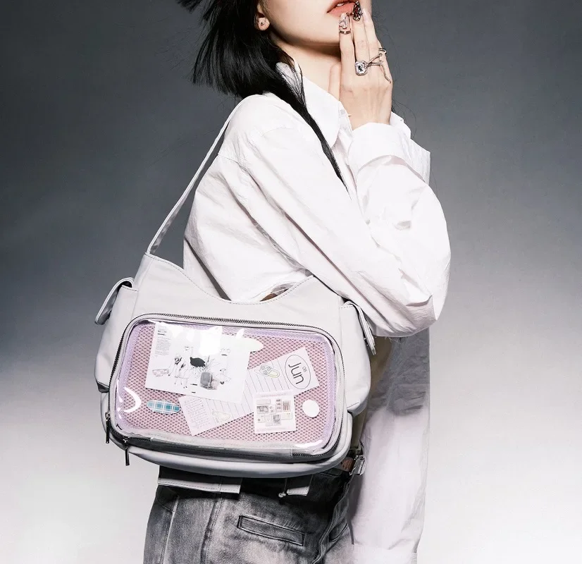Ita Bag, японская униформа JK, сумки для подмышек для девочек-подростков, новинка 2025, прозрачная сумка на плечо, повседневная парусиновая сумка через плечо
Ita Bag, японская униформа JK, сумки для подмышек для девочек-подростков, новинка 2025, прозрачная сумка на плечо, повседневная парусиновая сумка через плечо