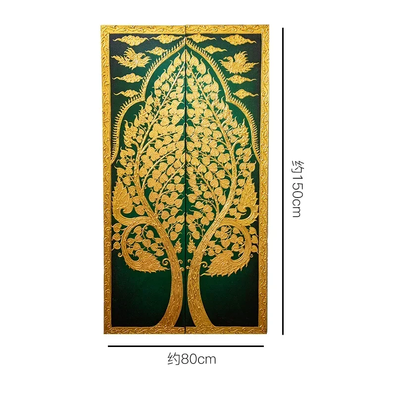 Southeast Asia living room hand painted gold foil decorative painting dining hall corridor staircase corridor Bodhi mural
Southeast Asia living room hand painted gold foil decorative painting dining hall corridor staircase corridor Bodhi mural