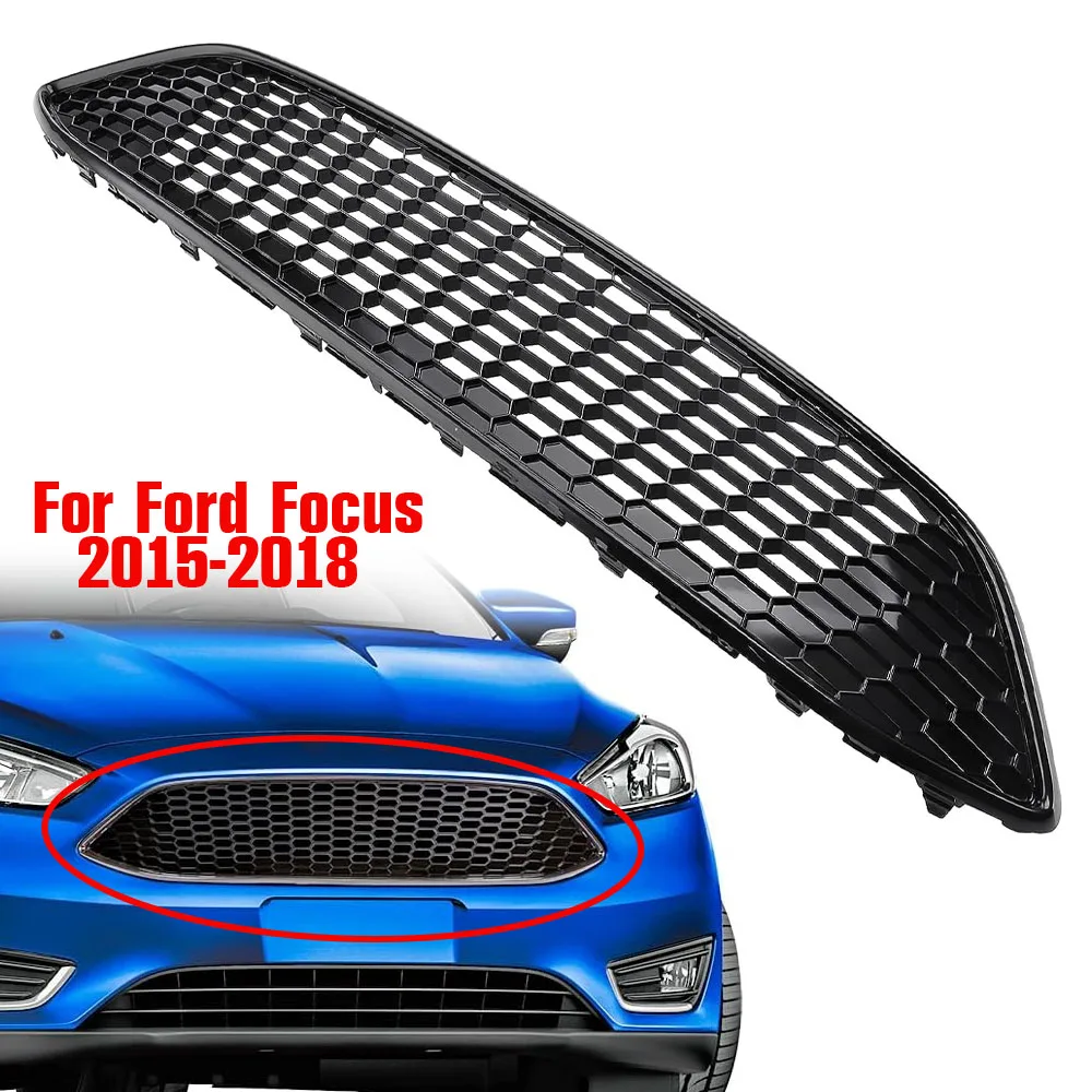 Решетка для переднего бампера MotorFansClub, решетка для Ford Focus 2015, 2016, 2017, 2018, глянцевая черная решетка из АБС-пластика, верхняя решетка с Сотами
Решетка для переднего бампера MotorFansClub, решетка для Ford Focus 2015, 2016, 2017, 2018, глянцевая черная решетка из АБС-пластика, верхняя решетка с Сотами