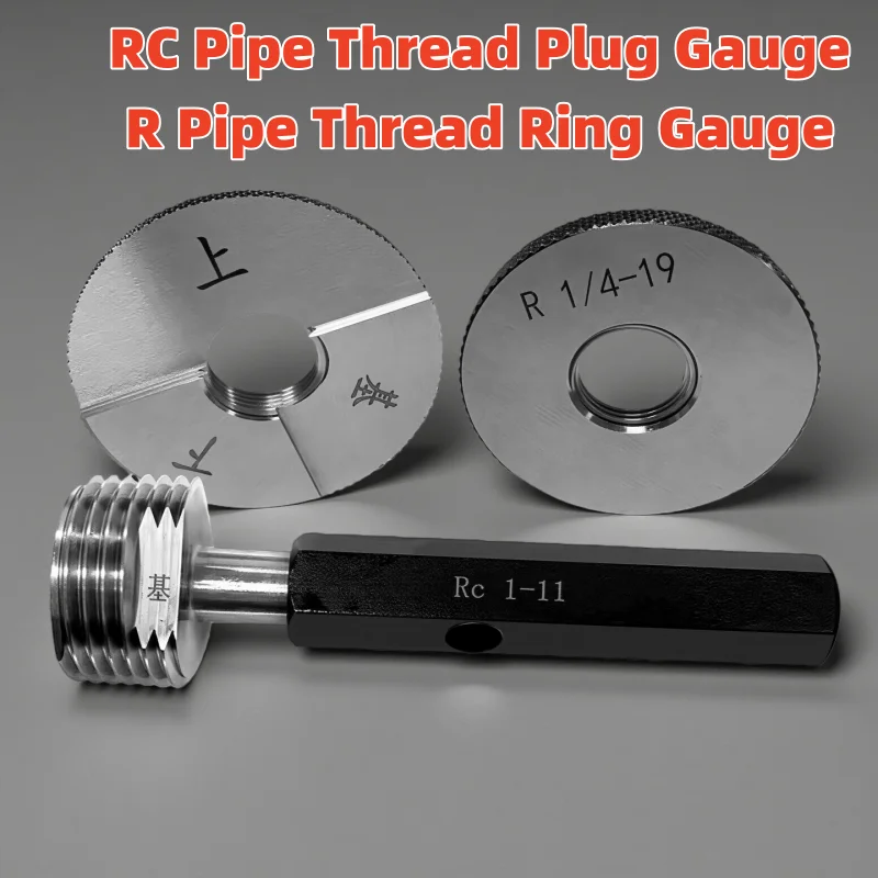 55 Degrees RC Taper Pipe Thread Plug Gauge / Thread Ring Gauge 1SET Measure Tool RC1/8 1/16-28 1/2-14 1/4-19
55 Degrees RC Taper Pipe Thread Plug Gauge / Thread Ring Gauge 1SET Measure Tool RC1/8 1/16-28 1/2-14 1/4-19