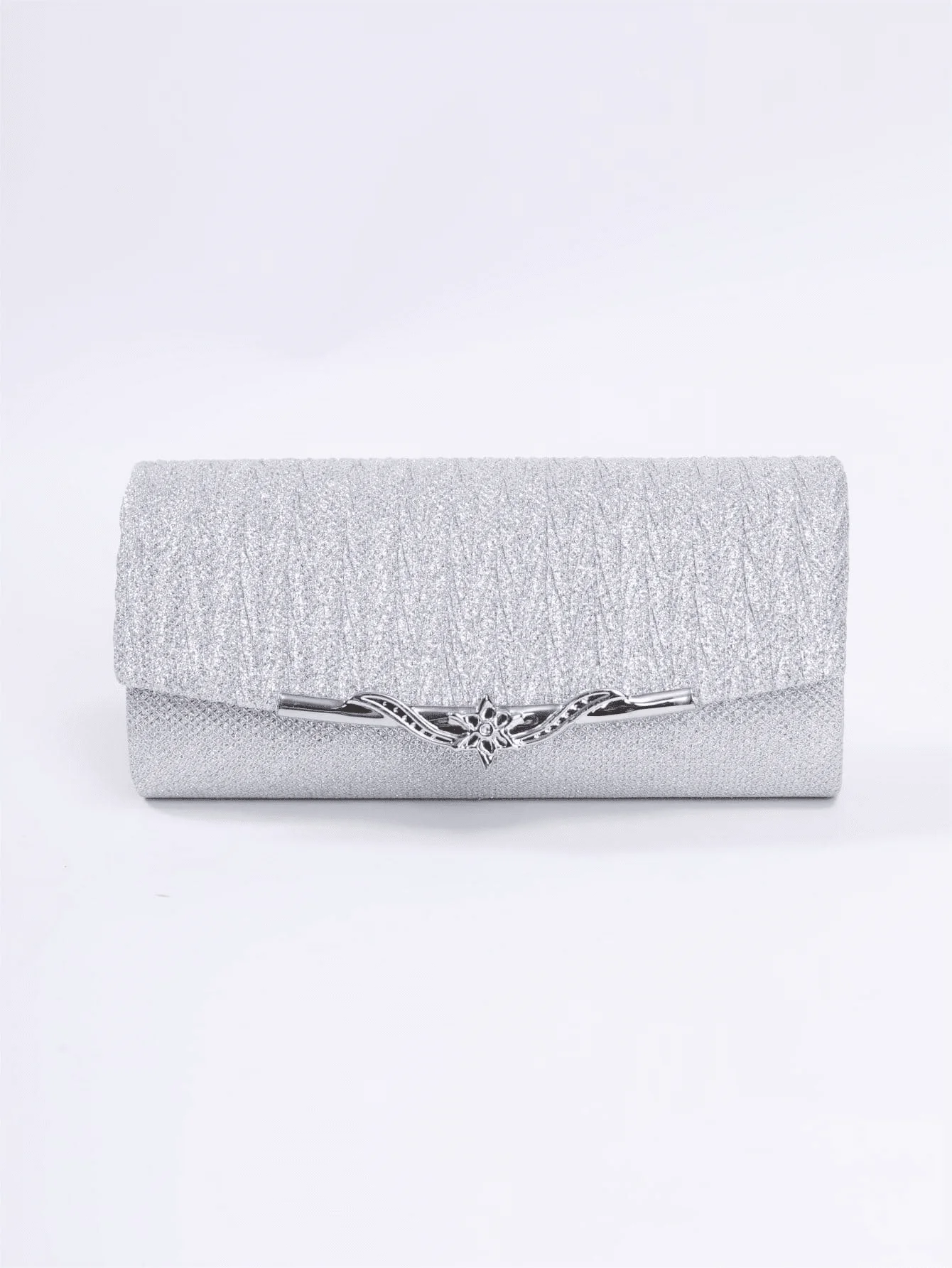 Sparkly Glitter Clutch Bag With Pleated Metal Edge Flip Cover For Women Party Wedding Evening
Sparkly Glitter Clutch Bag With Pleated Metal Edge Flip Cover For Women Party Wedding Evening