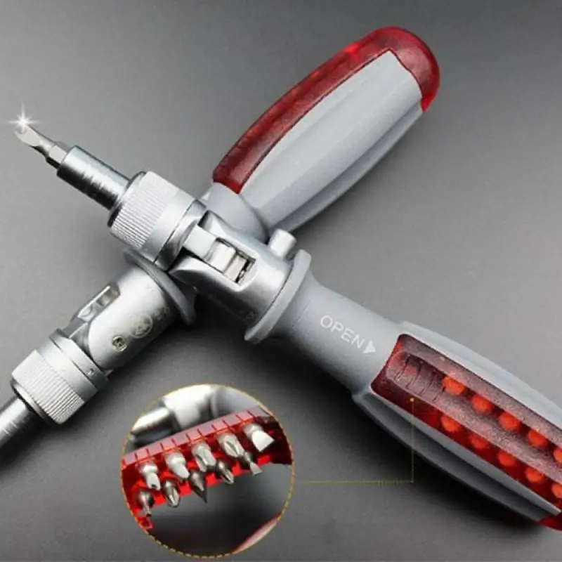 ZEZZO® Adjustable Angle Ratchet Screwdriver With 10 Different Types Screwdriver Heads Multi-angle Foldable Ratchet Screwdriver
ZEZZO® Adjustable Angle Ratchet Screwdriver With 10 Different Types Screwdriver Heads Multi-angle Foldable Ratchet Screwdriver