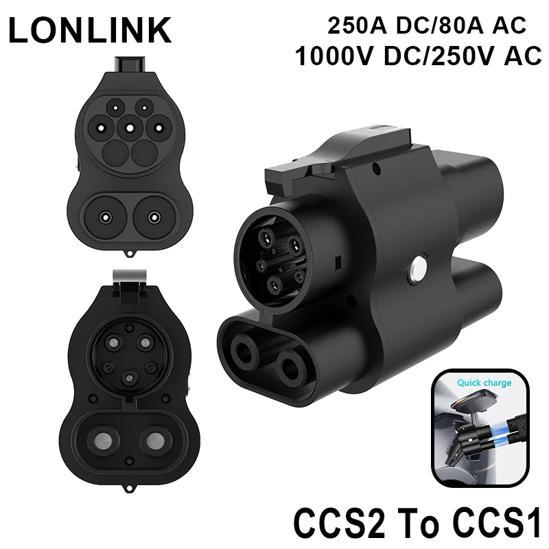 Адаптер зарядного устройства для электромобилей LONLINK CCS2 к CCS1, разъем для быстрой зарядки электромобилей переменного и постоянного тока, автомобильные аксессуары
Адаптер зарядного устройства для электромобилей LONLINK CCS2 к CCS1, разъем для быстрой зарядки электромобилей переменного и постоянного тока, автомобильные аксессуары