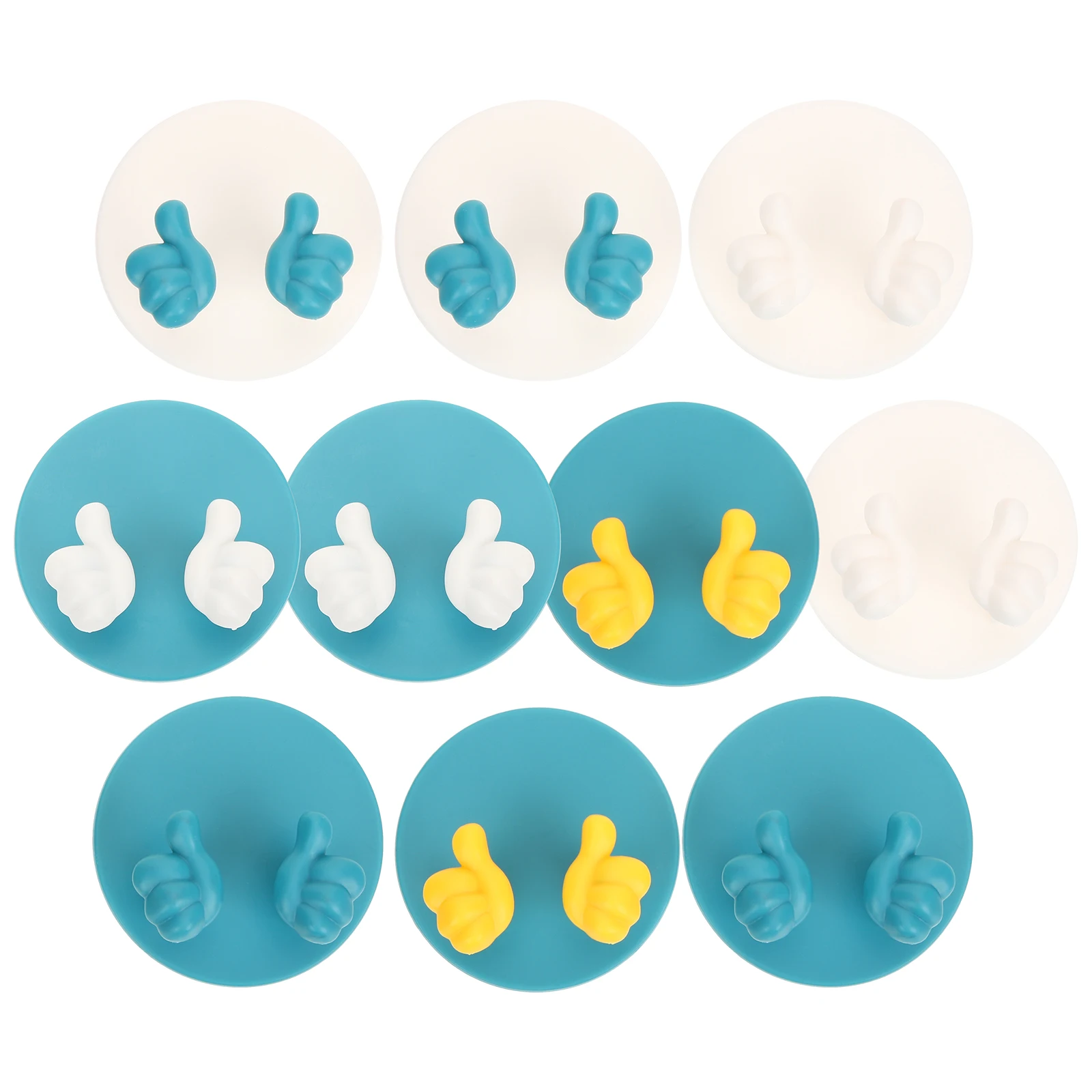 10 Pcs Thumb Hooks Adhesive Wall Brackets Non Hole Kitchen Bathroom Storage Cable Management Strong Glue Plastic Material
10 Pcs Thumb Hooks Adhesive Wall Brackets Non Hole Kitchen Bathroom Storage Cable Management Strong Glue Plastic Material