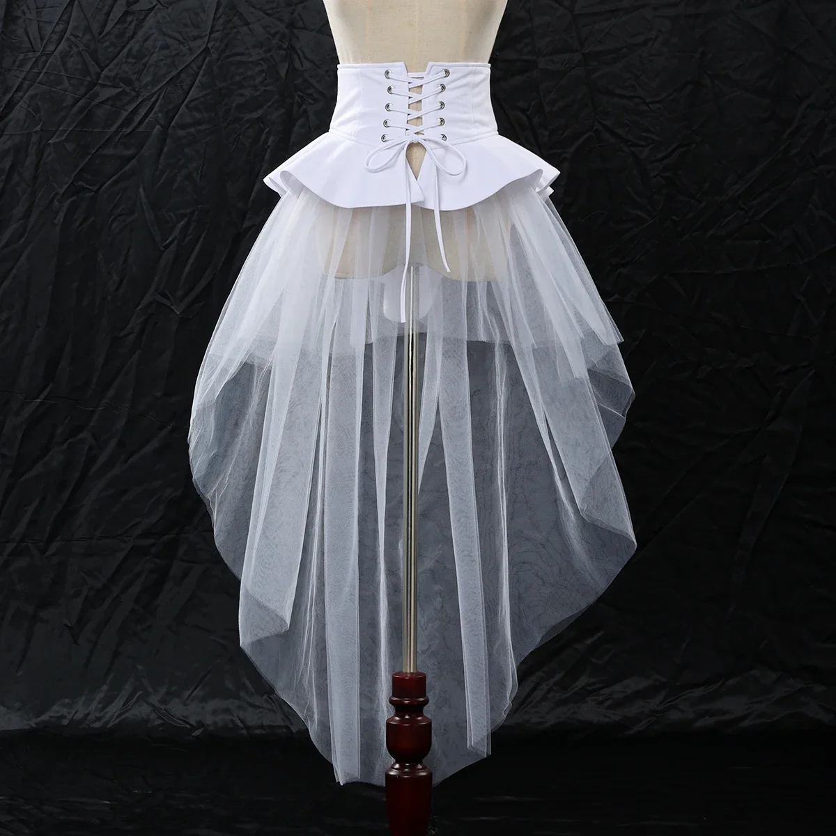High Low Costume Cosplay Punk Corset Skirt Short Front Long Back Women Gothic Cocktail Party Irregular Mermaid Tulle Overskirt
High Low Costume Cosplay Punk Corset Skirt Short Front Long Back Women Gothic Cocktail Party Irregular Mermaid Tulle Overskirt