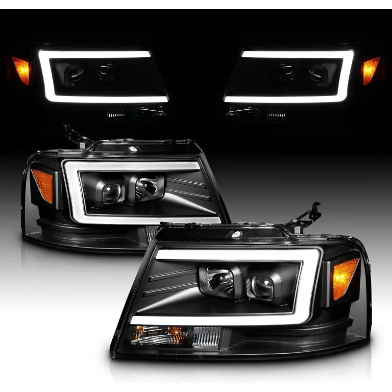 AmeriLite для Ford F-150 2004-2008 годов, светодиодная трубка C-типа, квадратная черная пара фар проектора в сборе — водитель и пассажир
AmeriLite для Ford F-150 2004-2008 годов, светодиодная трубка C-типа, квадратная черная пара фар проектора в сборе — водитель и пассажир