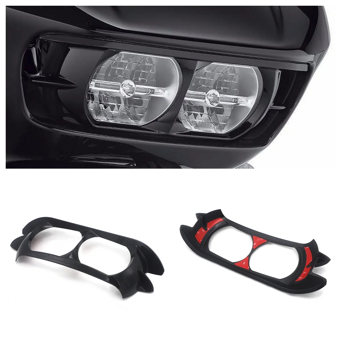 For Harley Road Glide Ultra FLTRU Motorcycle Headlight Decorative Cover ABS Front Lamp Protective Guard Motorcycle Accessories
For Harley Road Glide Ultra FLTRU Motorcycle Headlight Decorative Cover ABS Front Lamp Protective Guard Motorcycle Accessories