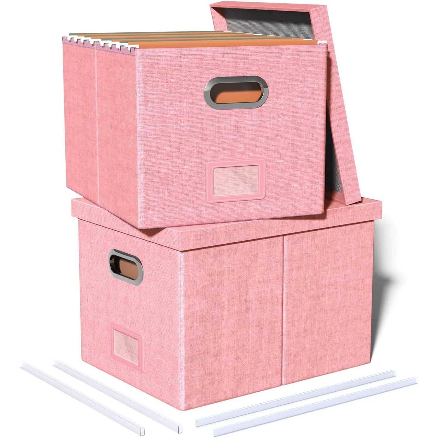 2 Pack File Storage Organizer, Portable File Box with Lid, Fit for Letter/Legal File Folder Storage, New-pink
2 Pack File Storage Organizer, Portable File Box with Lid, Fit for Letter/Legal File Folder Storage, New-pink
