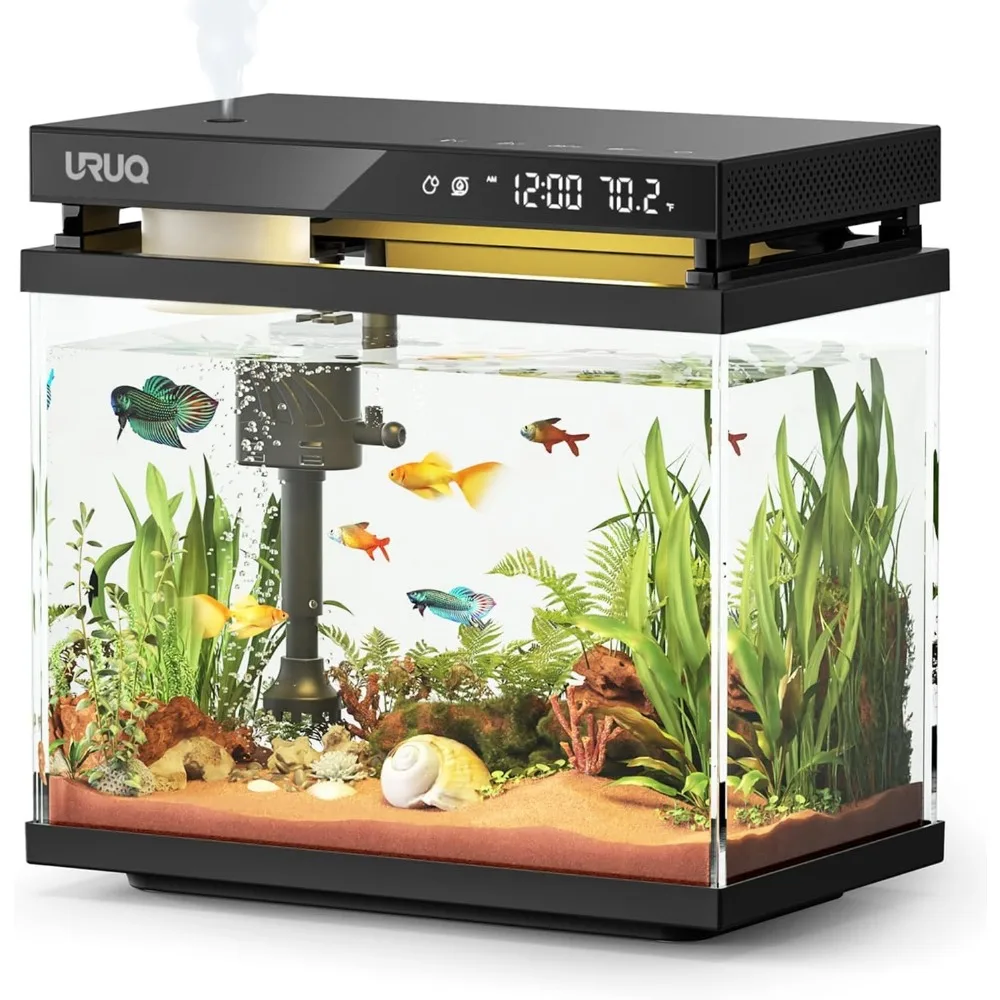 Compact 2 Gallon Smart Aquarium Silent Pump Self Cleaning Temperature Monitor Humidifier 7 Color LED Filter Black
Compact 2 Gallon Smart Aquarium Silent Pump Self Cleaning Temperature Monitor Humidifier 7 Color LED Filter Black