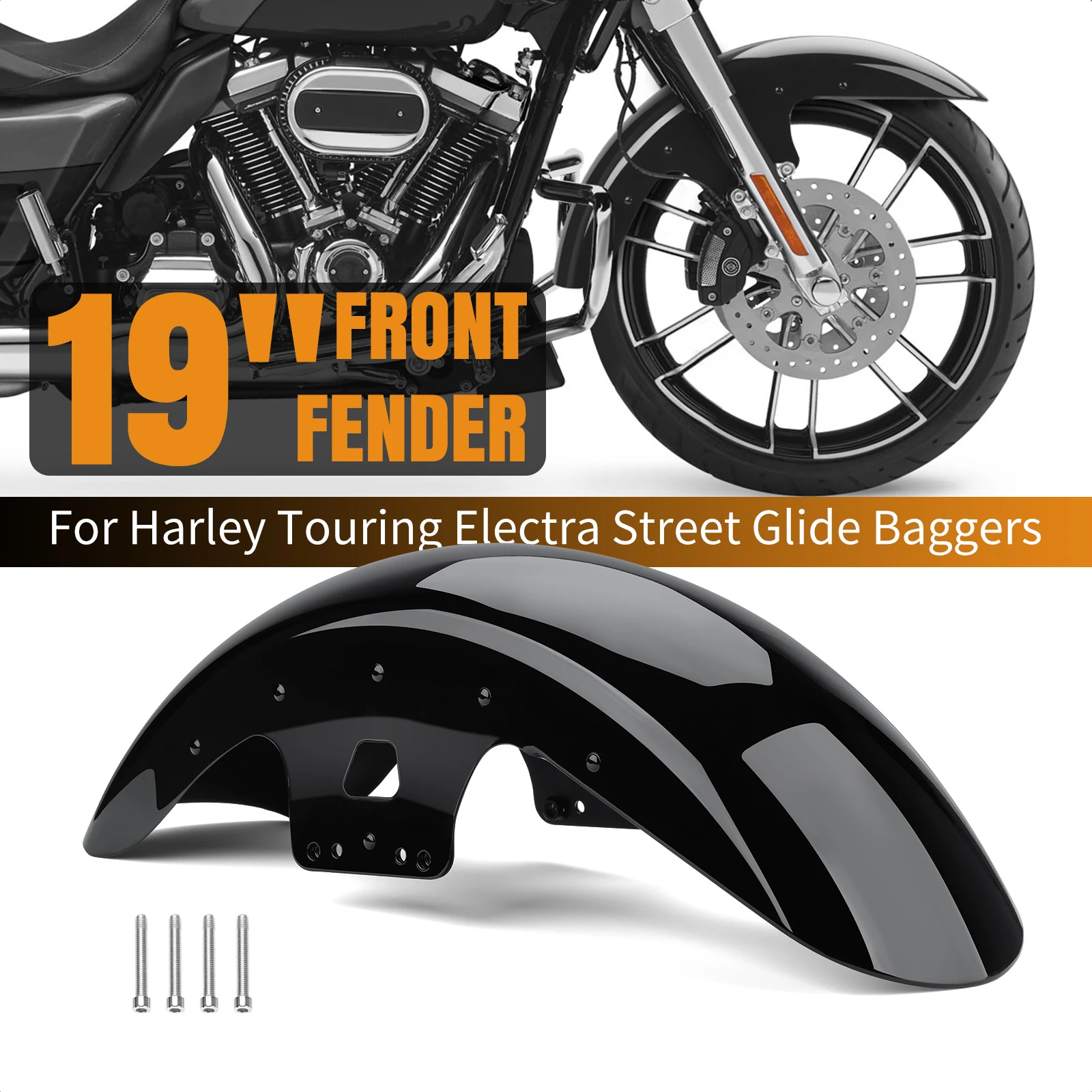 Motorcycle Black 19'' Front Fender Iron Wheels Wrap for Harley Touring Road Glide Electra Street Glide Road King 2014-2023
Motorcycle Black 19'' Front Fender Iron Wheels Wrap for Harley Touring Road Glide Electra Street Glide Road King 2014-2023