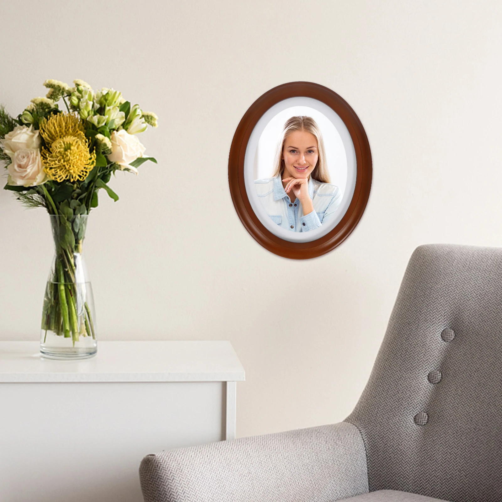 Wood Photo Frame Hanging Display Oval Frames Office Picture Decor Home Decoration Photography Background Shooting Photo Props
Wood Photo Frame Hanging Display Oval Frames Office Picture Decor Home Decoration Photography Background Shooting Photo Props