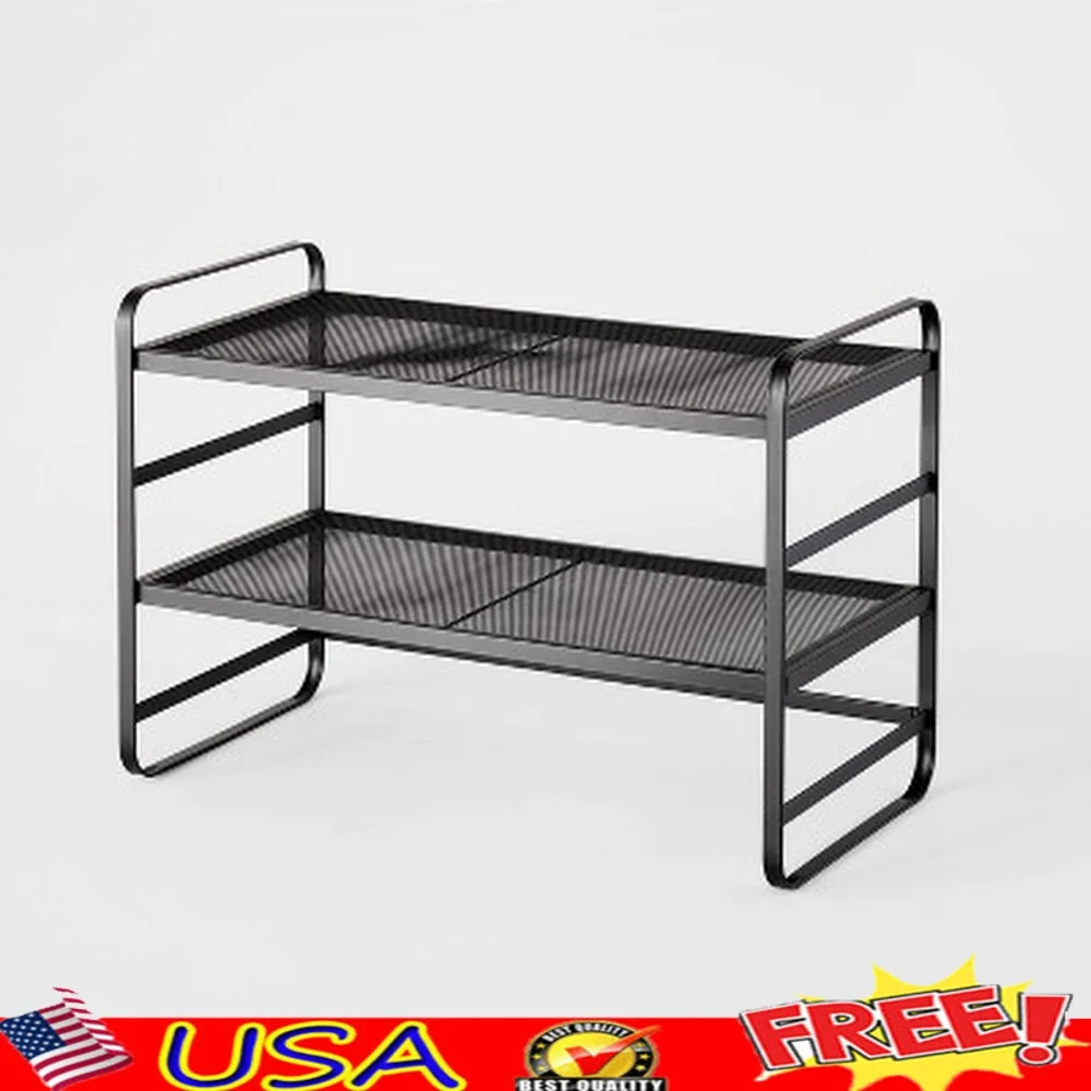 2-уровневая отдельно стоящая полка для обуви, органайзер из металлической сетки, регулируемая полка, простая сборка, решение для хранения в шкафу в прихожей
2-уровневая отдельно стоящая полка для обуви, органайзер из металлической сетки, регулируемая полка, простая сборка, решение для хранения в шкафу в прихожей