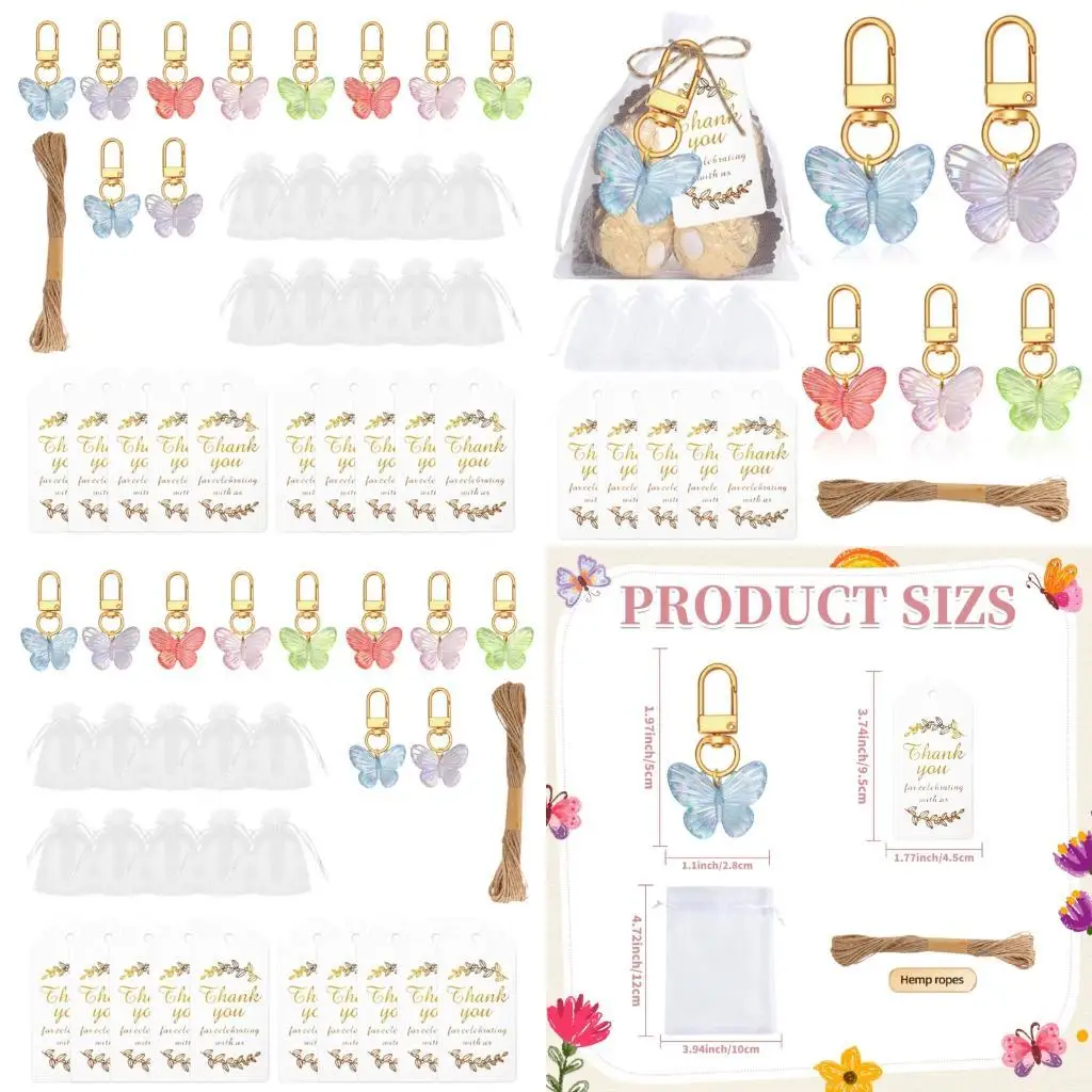 G6KF 10 Pcs Car Keychain Creative Butterfly Keychain Cartoon Animal Keyring Bag Charm Handbag Charm Party Supplies
G6KF 10 Pcs Car Keychain Creative Butterfly Keychain Cartoon Animal Keyring Bag Charm Handbag Charm Party Supplies