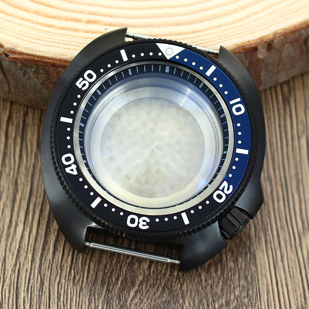 44mm Black Turtle Abalone Watch Case Sapphire Glass Waterproof For Seiko Mod NH36 NH35 4R SKX6105 4.1 Oclock Repair Parts Watch
44mm Black Turtle Abalone Watch Case Sapphire Glass Waterproof For Seiko Mod NH36 NH35 4R SKX6105 4.1 Oclock Repair Parts Watch