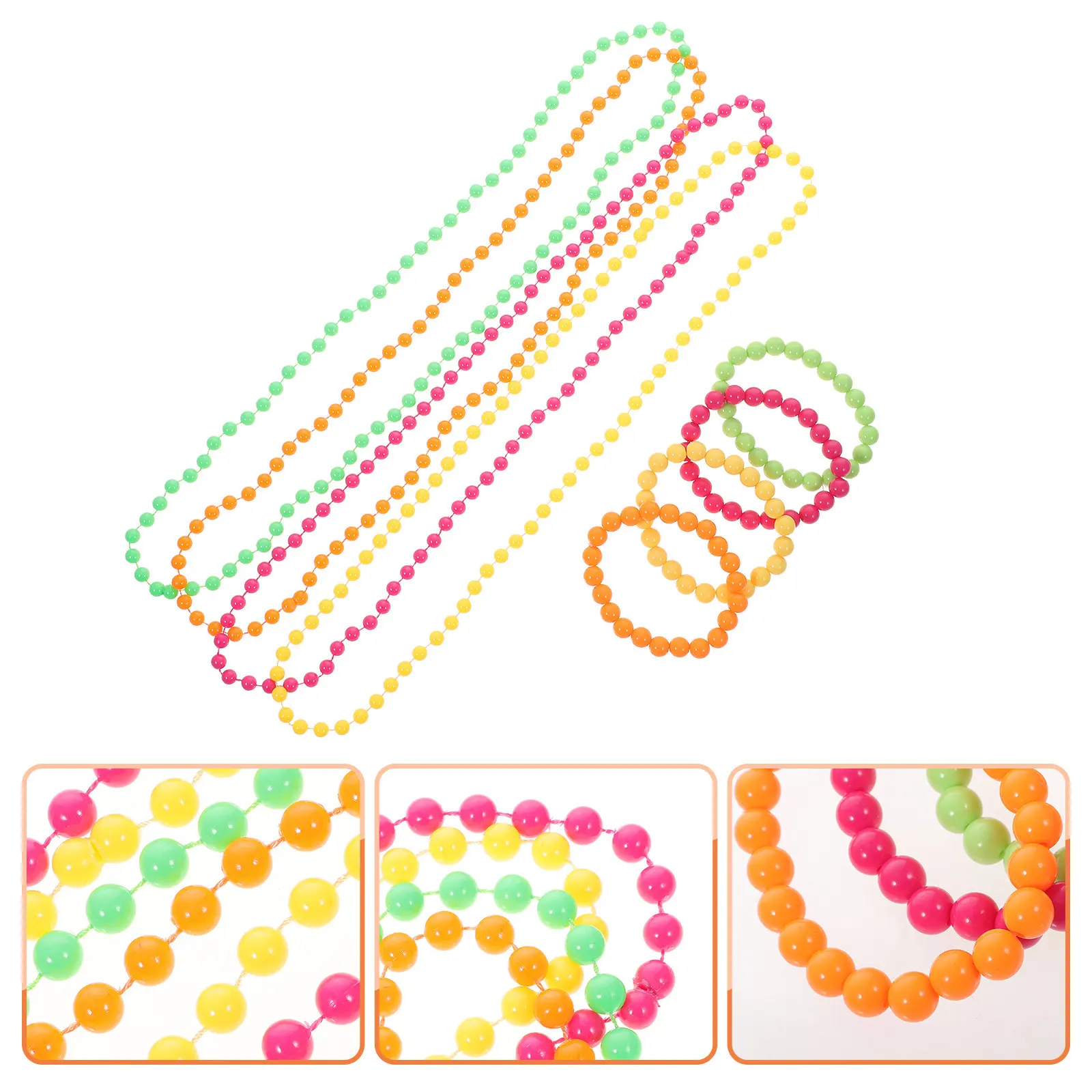 1Set Four Color Neon Bead Necklace for Women Retro 70S 80S Party Wear Plastic Ball Chain Accessory Daily Jewelry Gift
1Set Four Color Neon Bead Necklace for Women Retro 70S 80S Party Wear Plastic Ball Chain Accessory Daily Jewelry Gift
