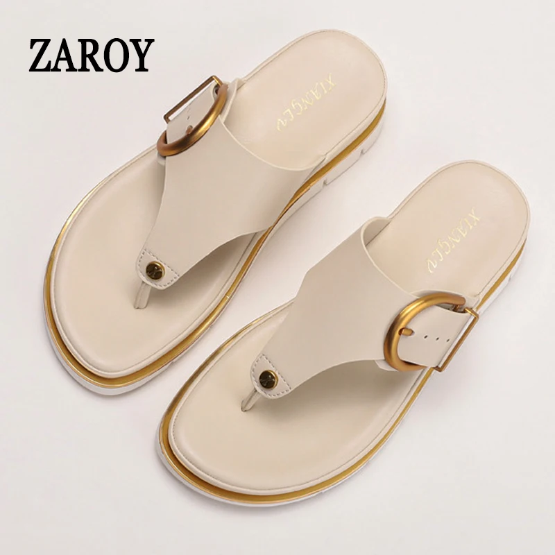 ZAROY Flip-Flops Ladies Women Sandals Casual Round Toe PU Women Slides Fashion Designer Shoes Vacation Beach Woman Slippers
ZAROY Flip-Flops Ladies Women Sandals Casual Round Toe PU Women Slides Fashion Designer Shoes Vacation Beach Woman Slippers