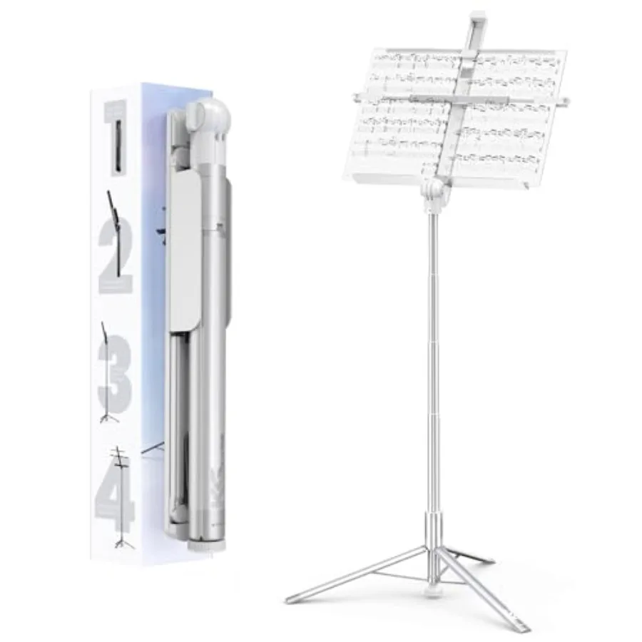 KraftGeek 66 Portable Music Stand for Sheet Music Folding Aluminum Music Stand with Expandable Tray for Guitar Violin Flute Pra
KraftGeek 66 Portable Music Stand for Sheet Music Folding Aluminum Music Stand with Expandable Tray for Guitar Violin Flute Pra