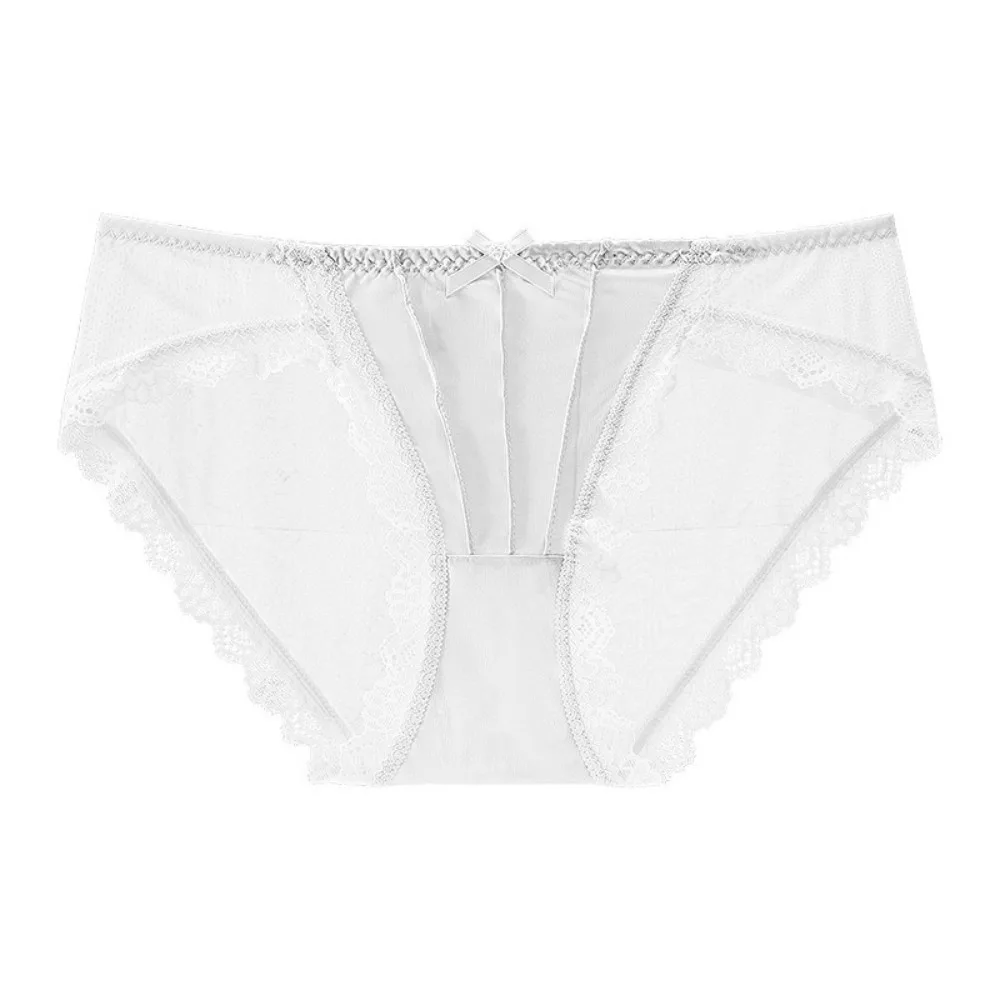 Comfortable Low Waist Lace Panties Bow Transparent Mesh Flower Briefs Cotton Crotch Lingerie Underwear for Women Lady
Comfortable Low Waist Lace Panties Bow Transparent Mesh Flower Briefs Cotton Crotch Lingerie Underwear for Women Lady