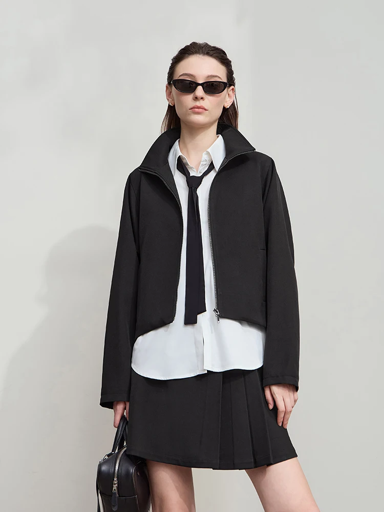 AMII Women's Jacket 2025 Autumn New Minimalist Loose Women's Coat Solid Color Long Sleeves Versatile Ladies Jackets 12543024 
AMII Women's Jacket 2025 Autumn New Minimalist Loose Women's Coat Solid Color Long Sleeves Versatile Ladies Jackets 12543024