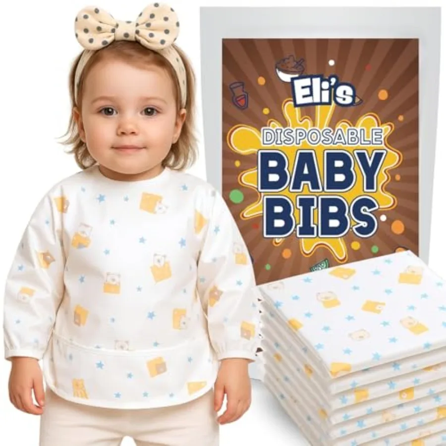 Eli with Love Disposable Bibs Individually Wrapped Bib with Crumb Catcher - Waterproof Baby Bibs For Feeding
Eli with Love Disposable Bibs Individually Wrapped Bib with Crumb Catcher - Waterproof Baby Bibs For Feeding