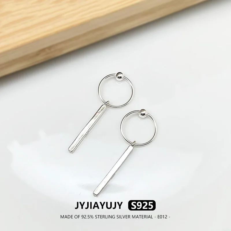 JYJIAYUJY 100% Sterling Silver S925 Drop Hoop Earrings Vertical Bar Shape Fashion Trendy Hypoallergenic Women Jewelry Gift E012
JYJIAYUJY 100% Sterling Silver S925 Drop Hoop Earrings Vertical Bar Shape Fashion Trendy Hypoallergenic Women Jewelry Gift E012