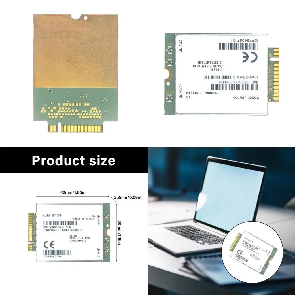 Модуль 4X7E EM7455 LTE для промышленного оборудования, низкое энергопотребление, универсальная совместимость, экономия места в
Модуль 4X7E EM7455 LTE для промышленного оборудования, низкое энергопотребление, универсальная совместимость, экономия места в