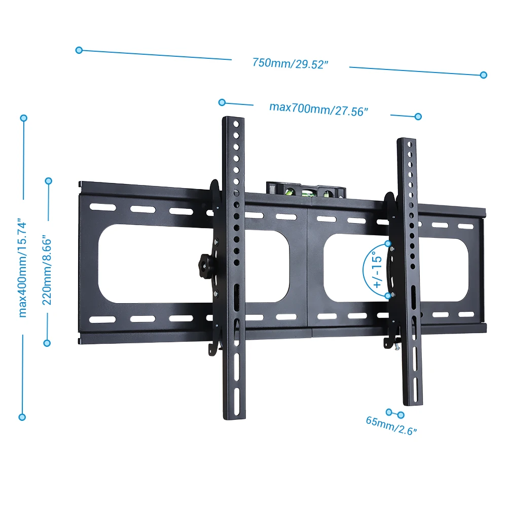 Flat Screen TV Tilt Wall Mount Bracket for 30-86 Inches LED LCD
Flat Screen TV Tilt Wall Mount Bracket for 30-86 Inches LED LCD