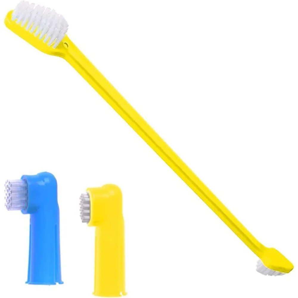US Shipping Dog Toothbrush Set Dual Headed for Plaque Control and Fresh Breath Includes Finger Brushes
US Shipping Dog Toothbrush Set Dual Headed for Plaque Control and Fresh Breath Includes Finger Brushes