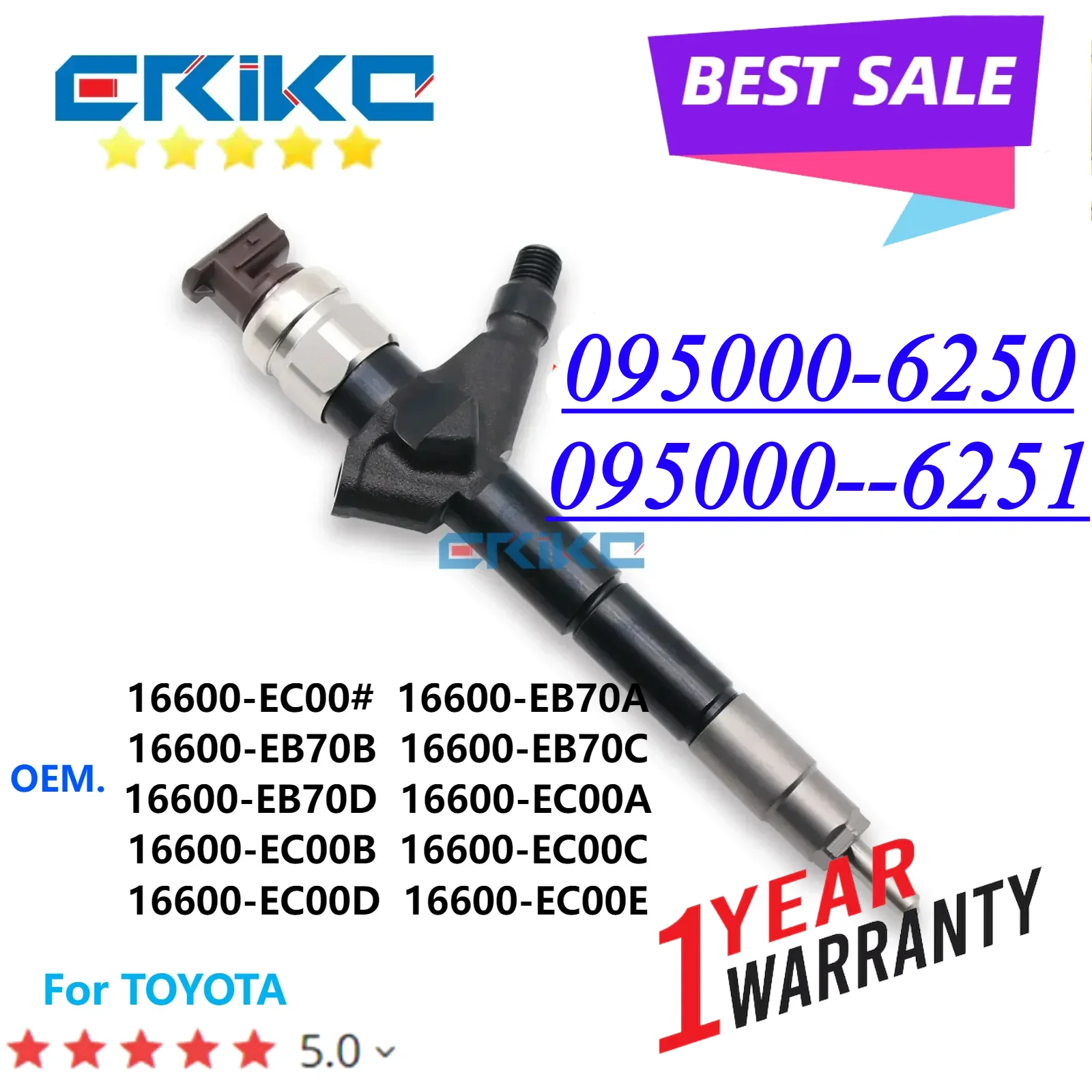 095000-6250 Common Rail Injector 16600-EC00A Auto Part For Nissan YD25 Navara D22 D40 & Pathfinder R50 2006 UP 2.5L 16600-EB70B
095000-6250 Common Rail Injector 16600-EC00A Auto Part For Nissan YD25 Navara D22 D40 & Pathfinder R50 2006 UP 2.5L 16600-EB70B