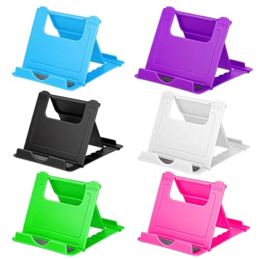 Cell Phone Stand for Desk, 6 Pcs Colorful Foldable Phone Stand Portable Universal Adjustable Cellphone Holder Compatible for Mo
Cell Phone Stand for Desk, 6 Pcs Colorful Foldable Phone Stand Portable Universal Adjustable Cellphone Holder Compatible for Mo