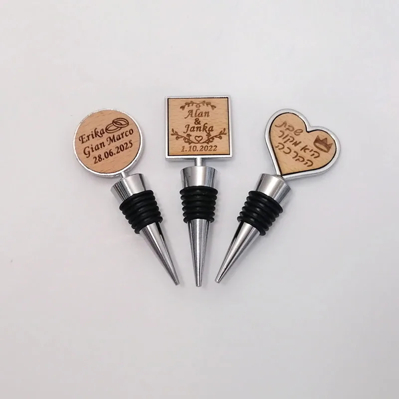 Personalized Metal Wine Stopper Plug Wedding Keepsake Laser Engraved Wood Wine Bottle Stopper Wedding Gift Party Favor 10pcs
Personalized Metal Wine Stopper Plug Wedding Keepsake Laser Engraved Wood Wine Bottle Stopper Wedding Gift Party Favor 10pcs